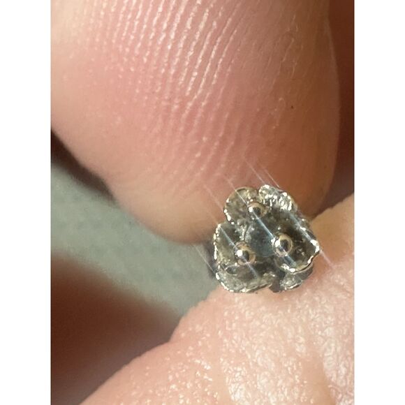 Laurie Fleming 14K White Gold & Alexandrite Pansy Single Stud Earring - Picture 3 of 5